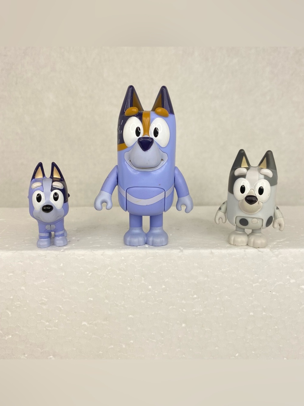 Bluey Uncle Stripe Heeler Cousin Muffin Cousin Socks Puppy Figure Lot of 3